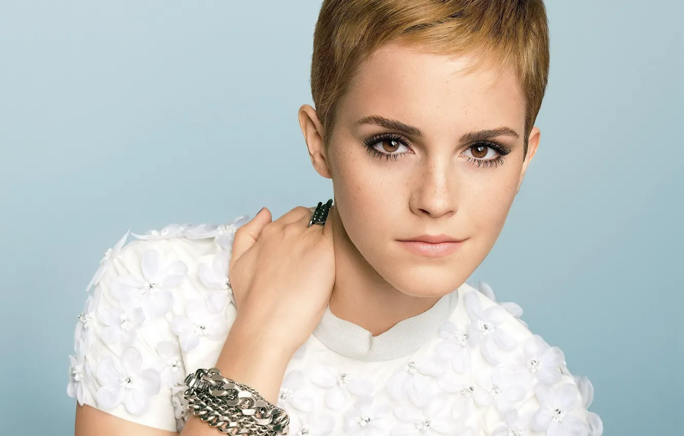 Photo wallpaper portrait, actress, Emma Watson, Emma Watson, celebrity, short hair
