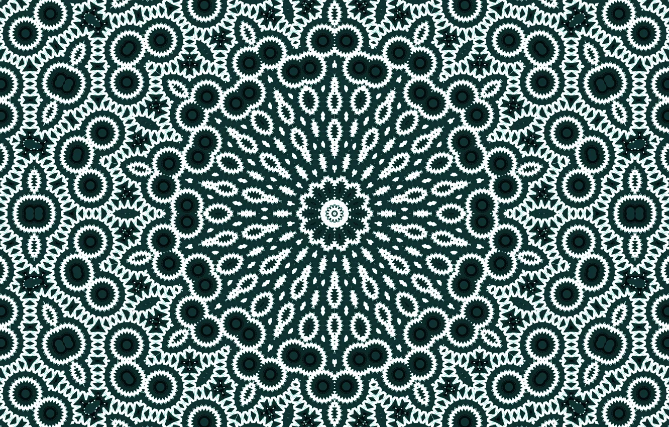 Photo wallpaper circles, pattern, kaleidoscope