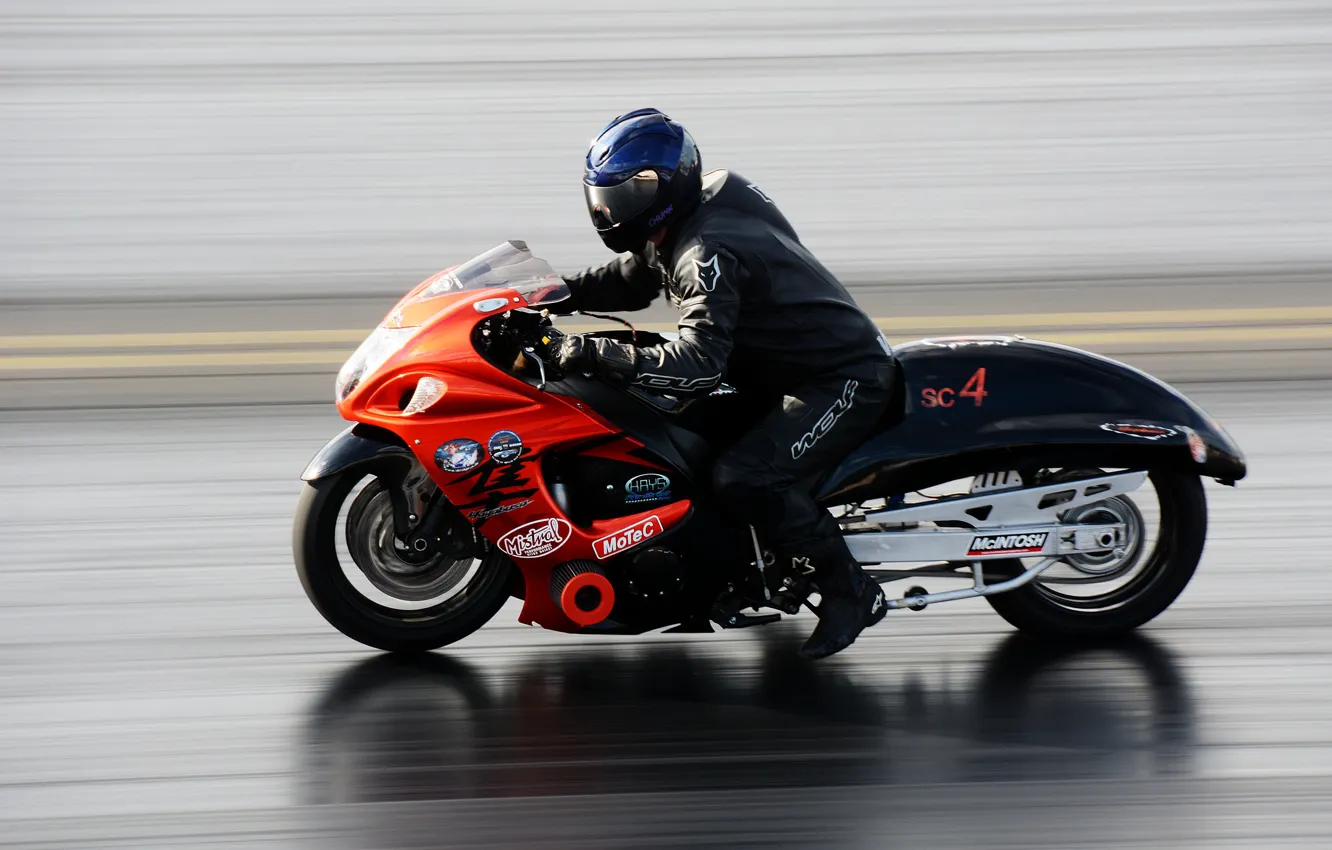 Photo wallpaper race, speed, track, motorcycle, bike, drag racing