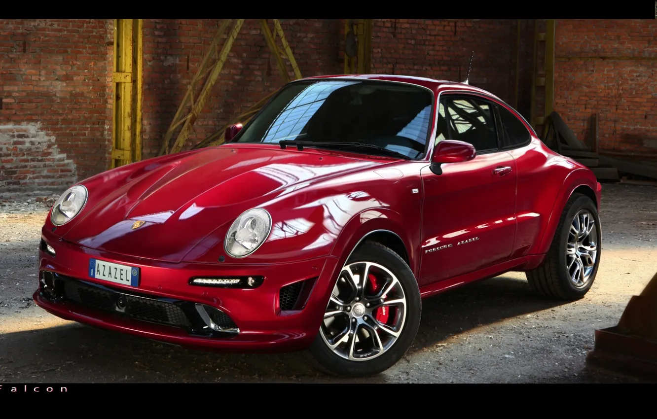 Photo wallpaper red, tuning, Porshe, crossover, Azazel