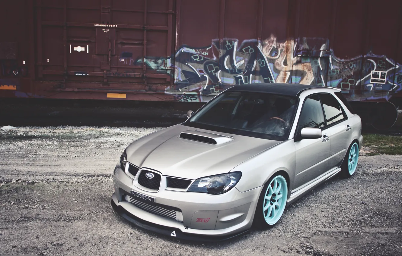 Photo wallpaper Subaru, STI, tuning, Subaru, Stance