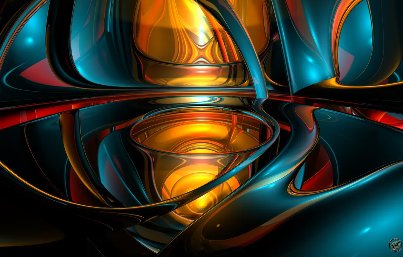 Photo wallpaper abstraction, pattern, 3D graphics