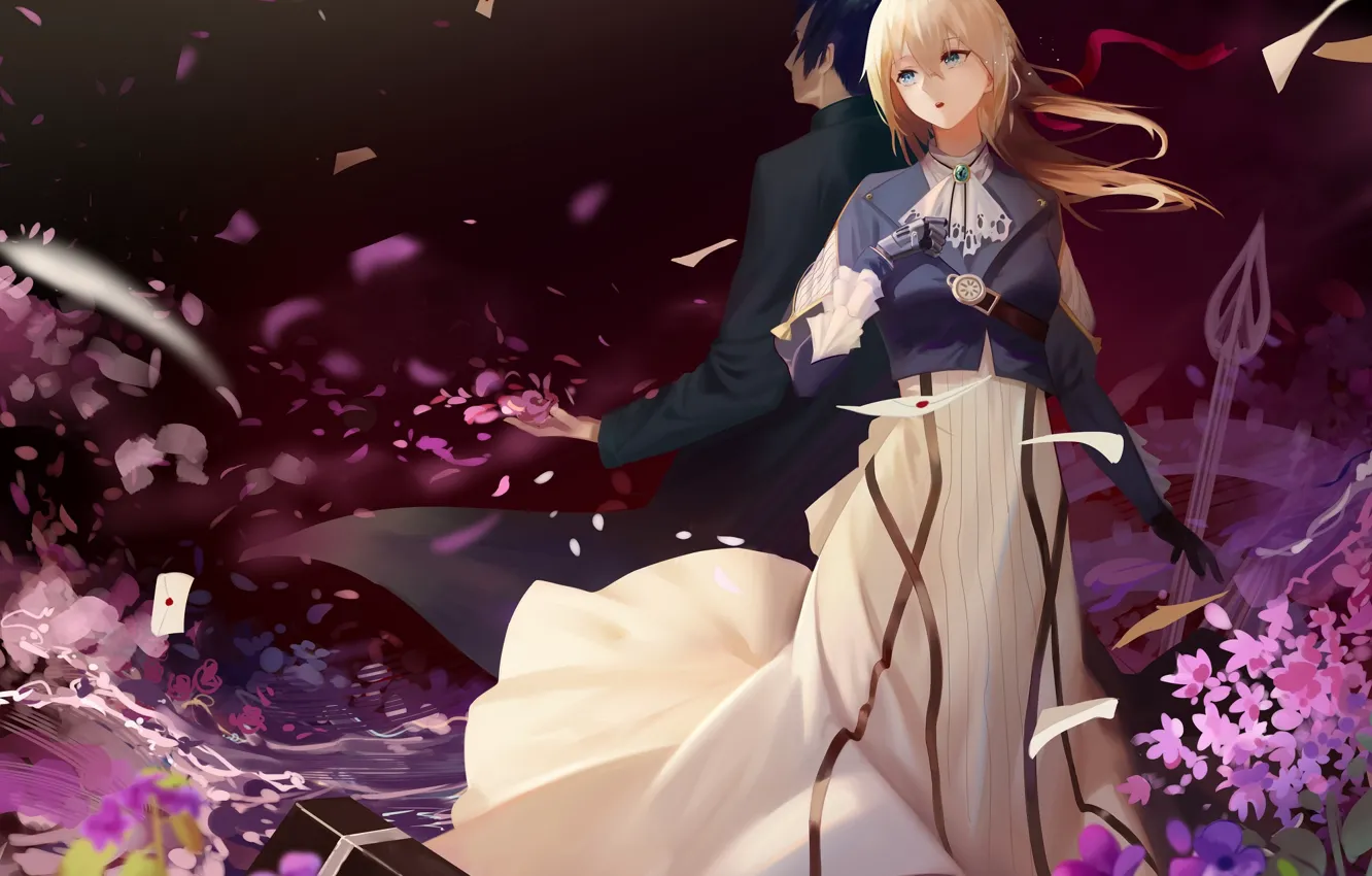Photo wallpaper girl, male, Violet Evergarden