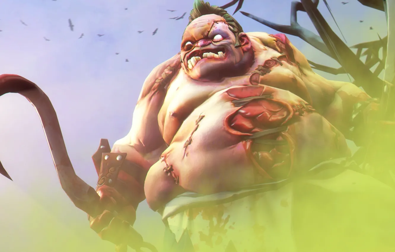 Photo wallpaper monster, dota 2, butcher, pudge