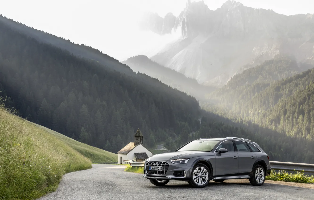 Photo wallpaper mountains, Audi, universal, 2019, A4 Allroad Quattro