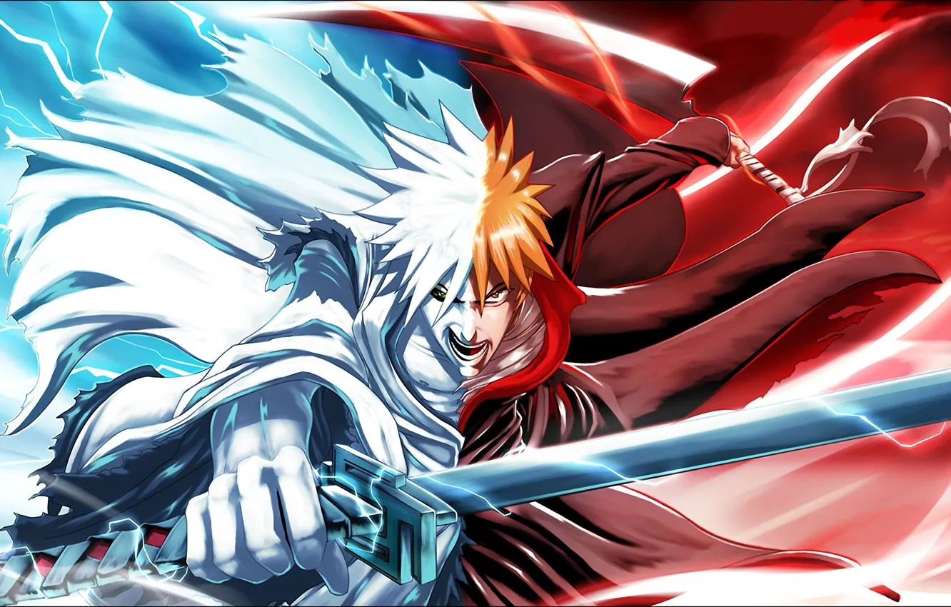 Photo wallpaper sword, Bleach, anime, man, boy, ken, blade, hero