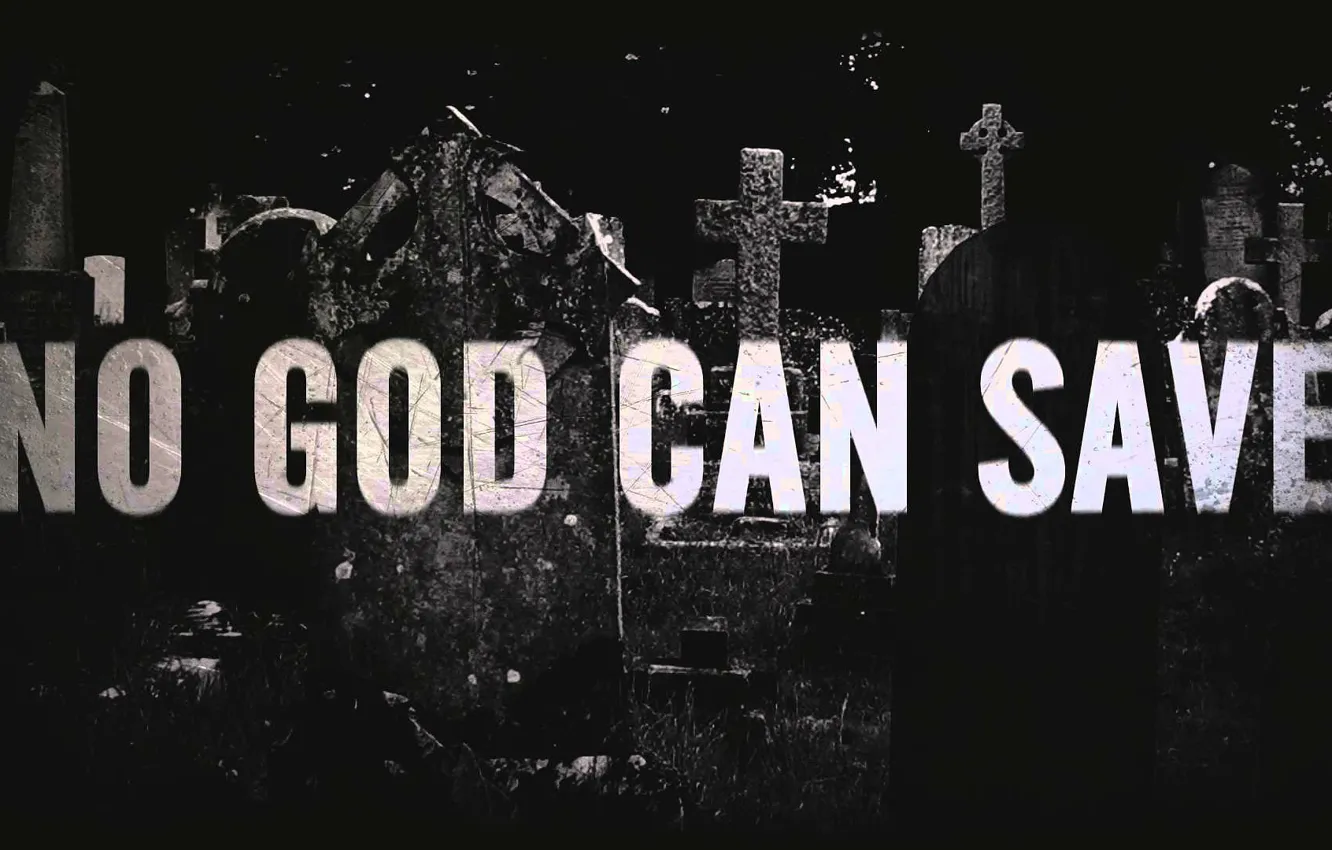 Photo wallpaper text, cemetery, creepy