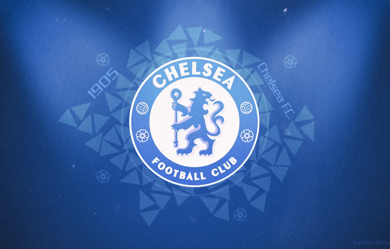 Photo wallpaper Wallpaper, football, Desk, emblem, football, Chelsea, Chelsea, fans