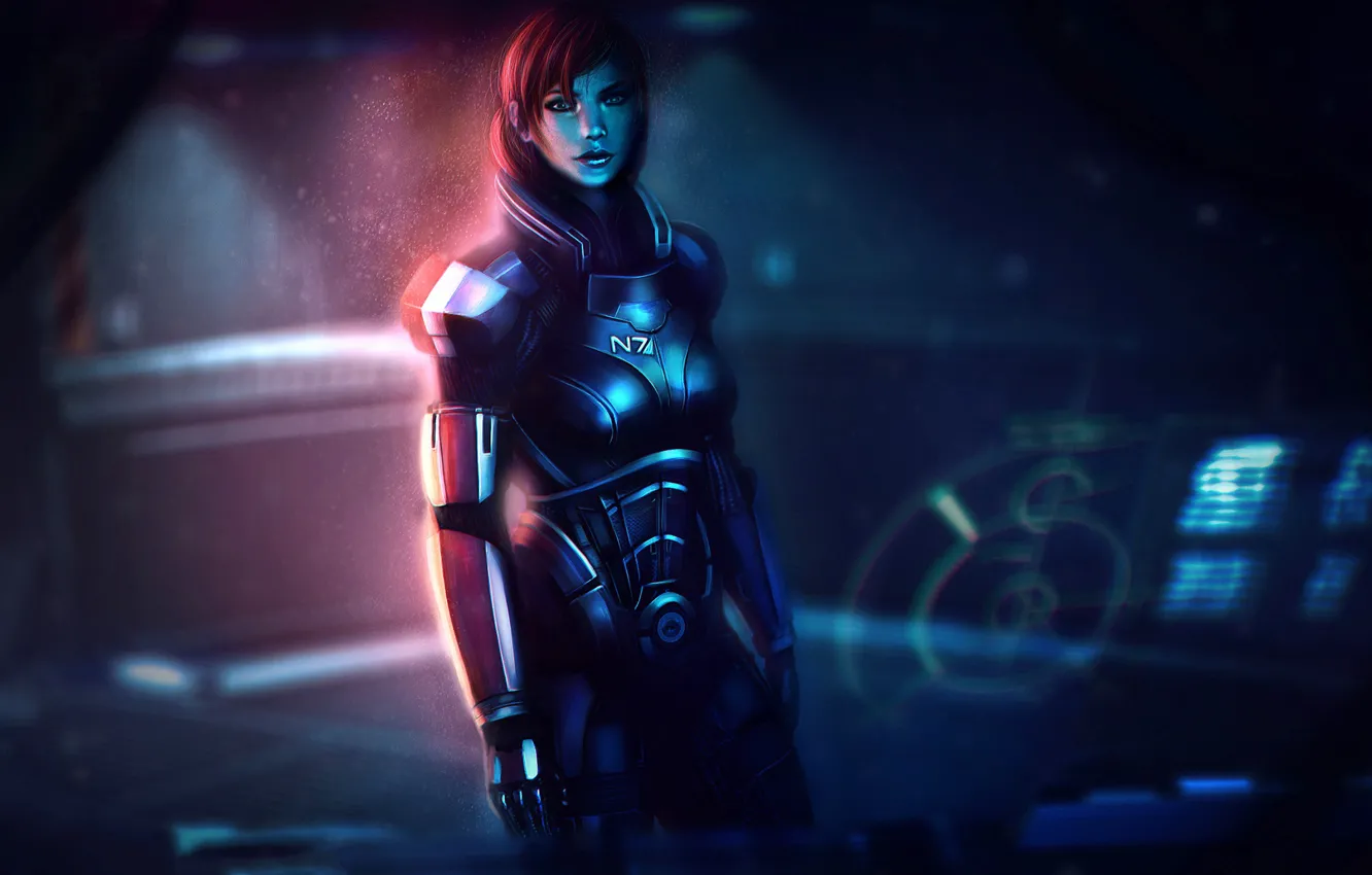 Photo wallpaper girl, fiction, armor