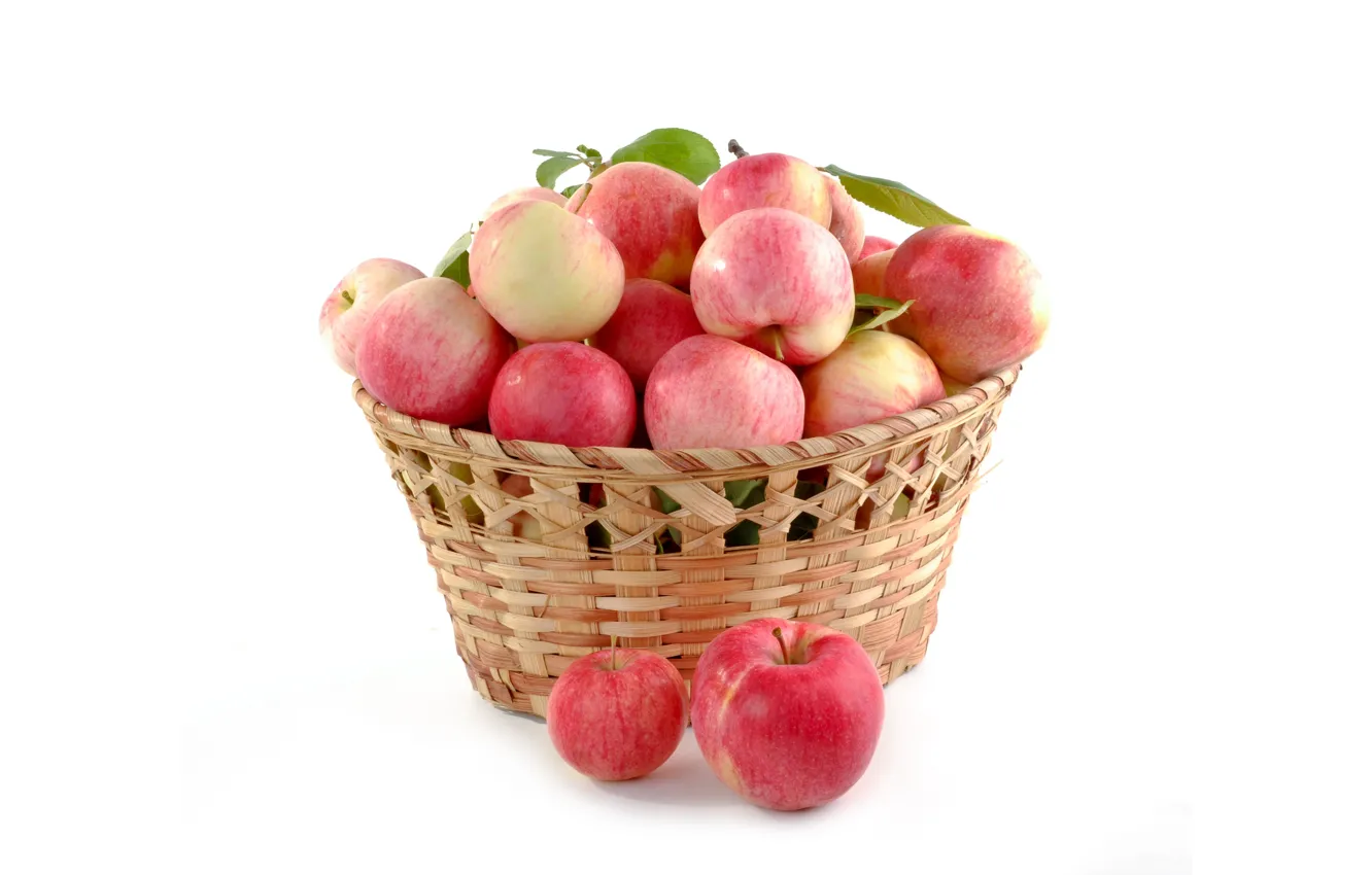Photo wallpaper apples, harvest, basket