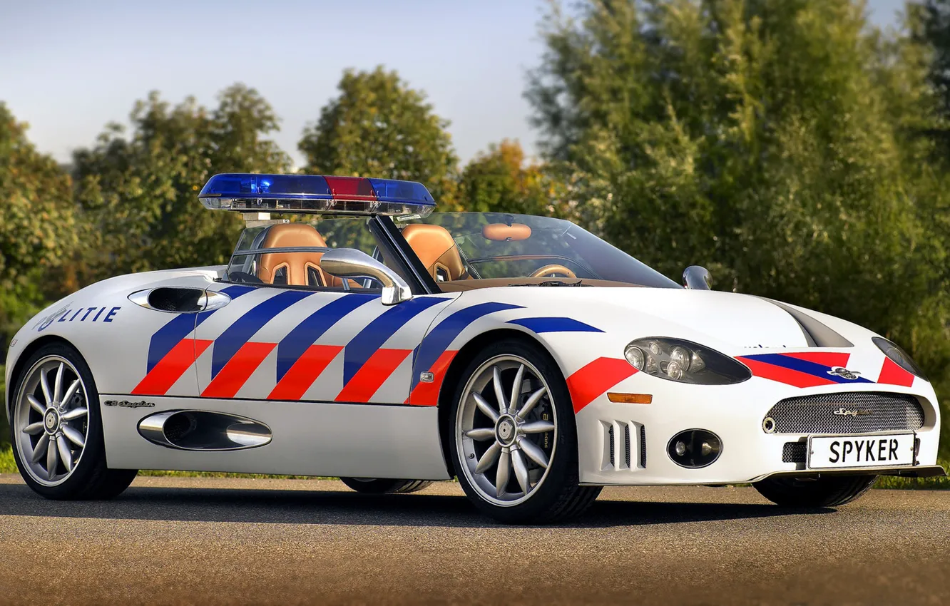 Photo wallpaper 2006, convertible, convertible, Spyder, Spyker, exterior, exterior, police car