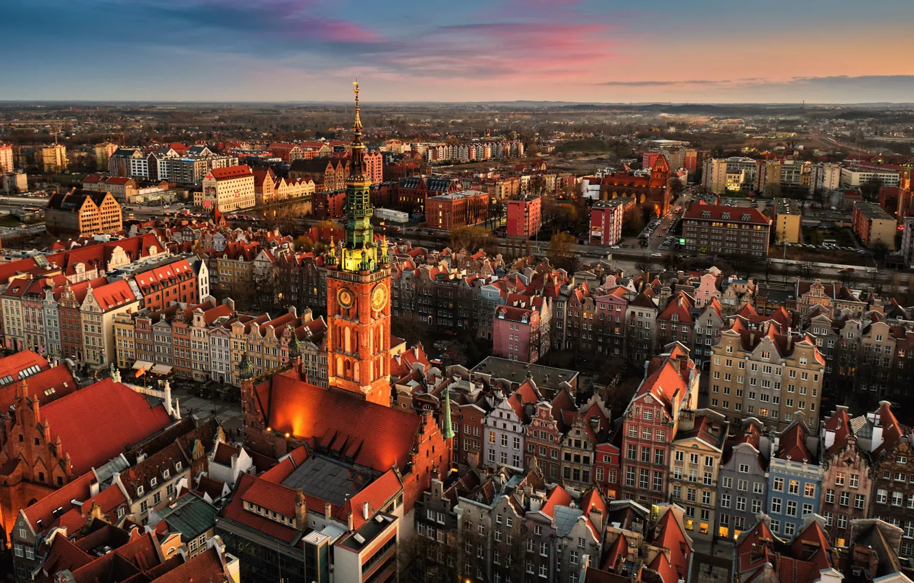 Photo wallpaper Gdansk, City center, Pomerania