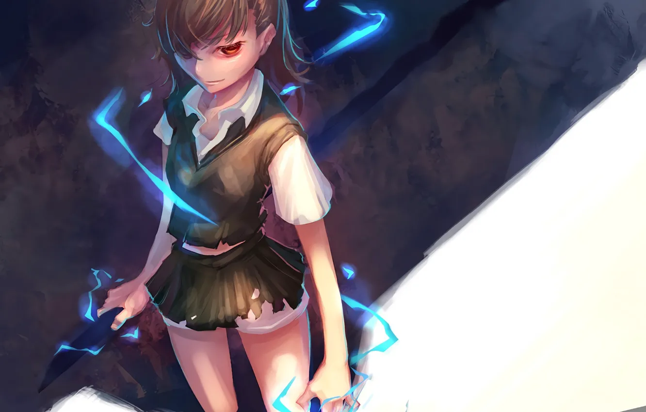 Photo wallpaper girl, to aru kagaku no railgun, anime, japanese, uniform, seifuku, light novel, Toaru Majutsu no …