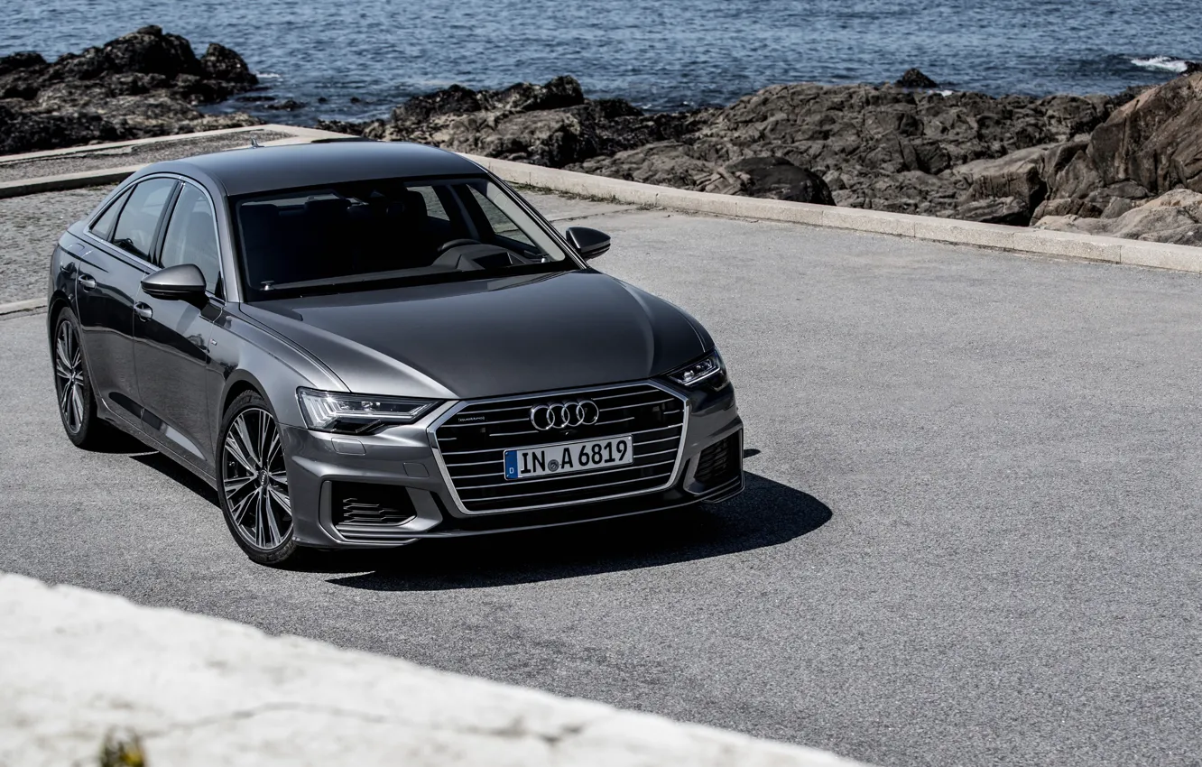 Photo wallpaper sedan, quattro, 2018, S-Line, Audi A6, 50 TDI