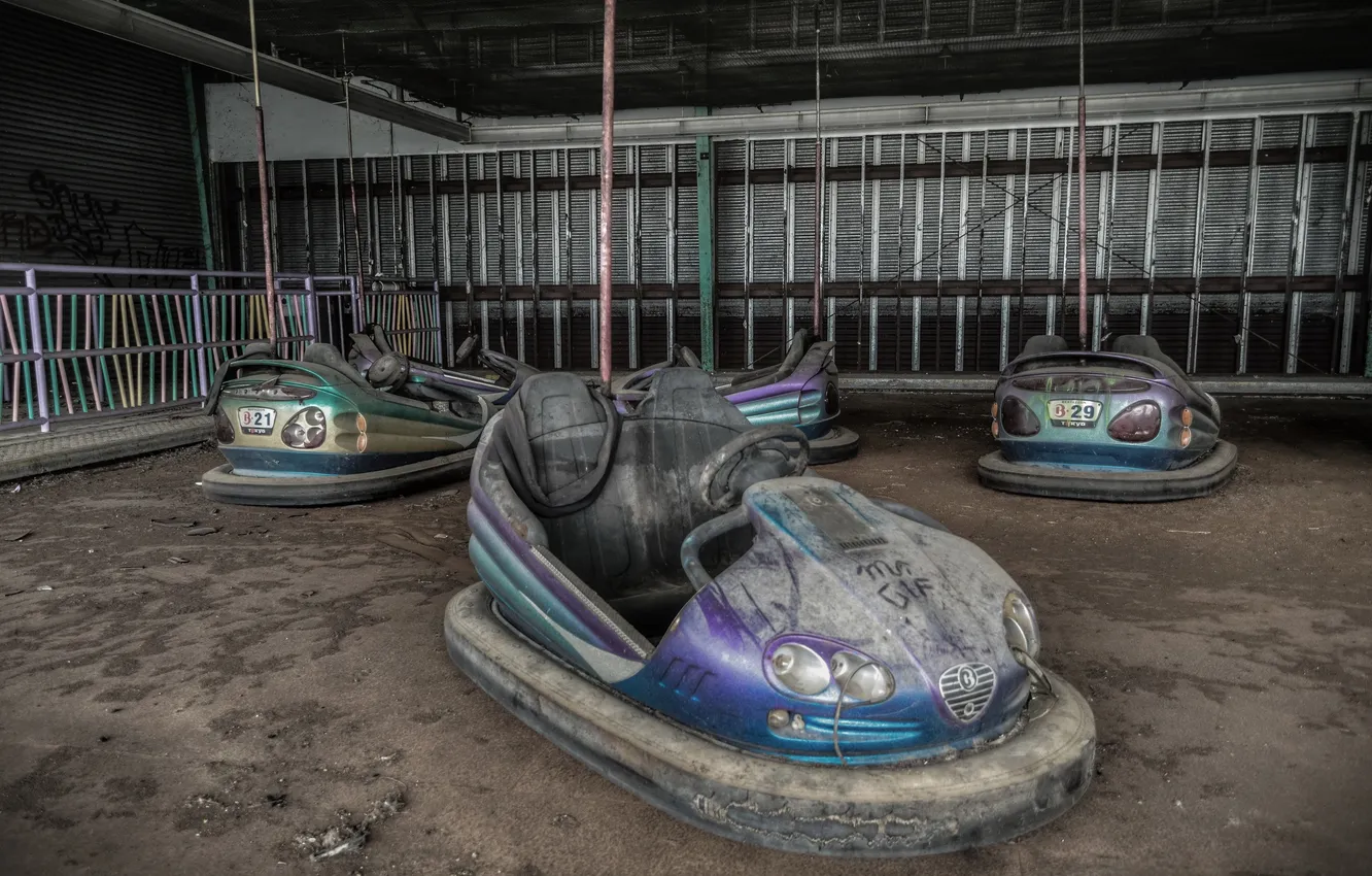 Photo wallpaper background, amusement, cars