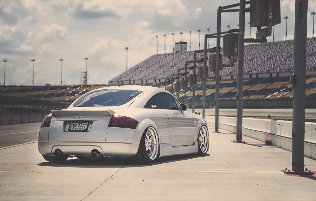Photo wallpaper Audi, Audi, silver, sports car, stance