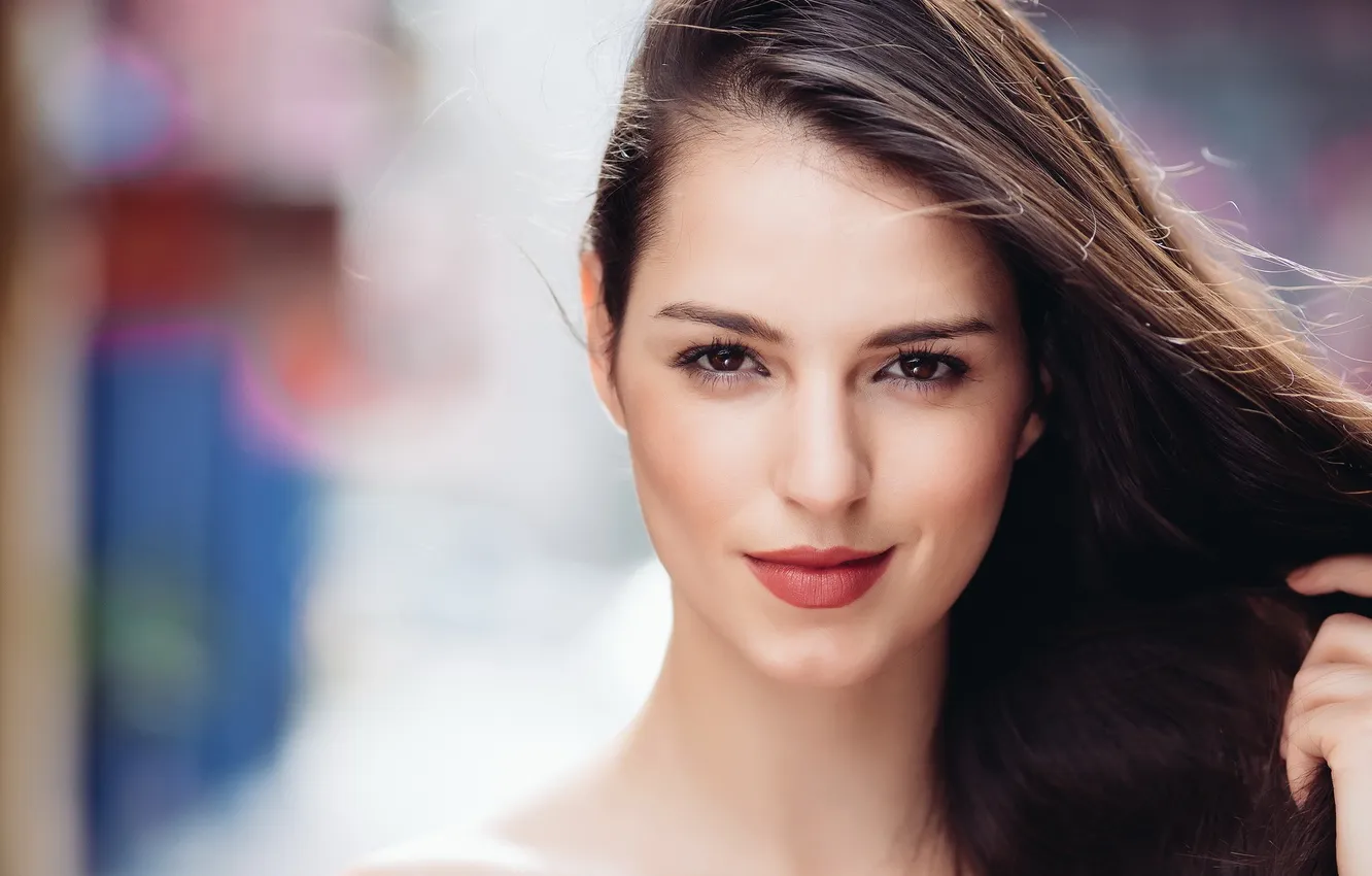 Photo wallpaper look, girl, portrait