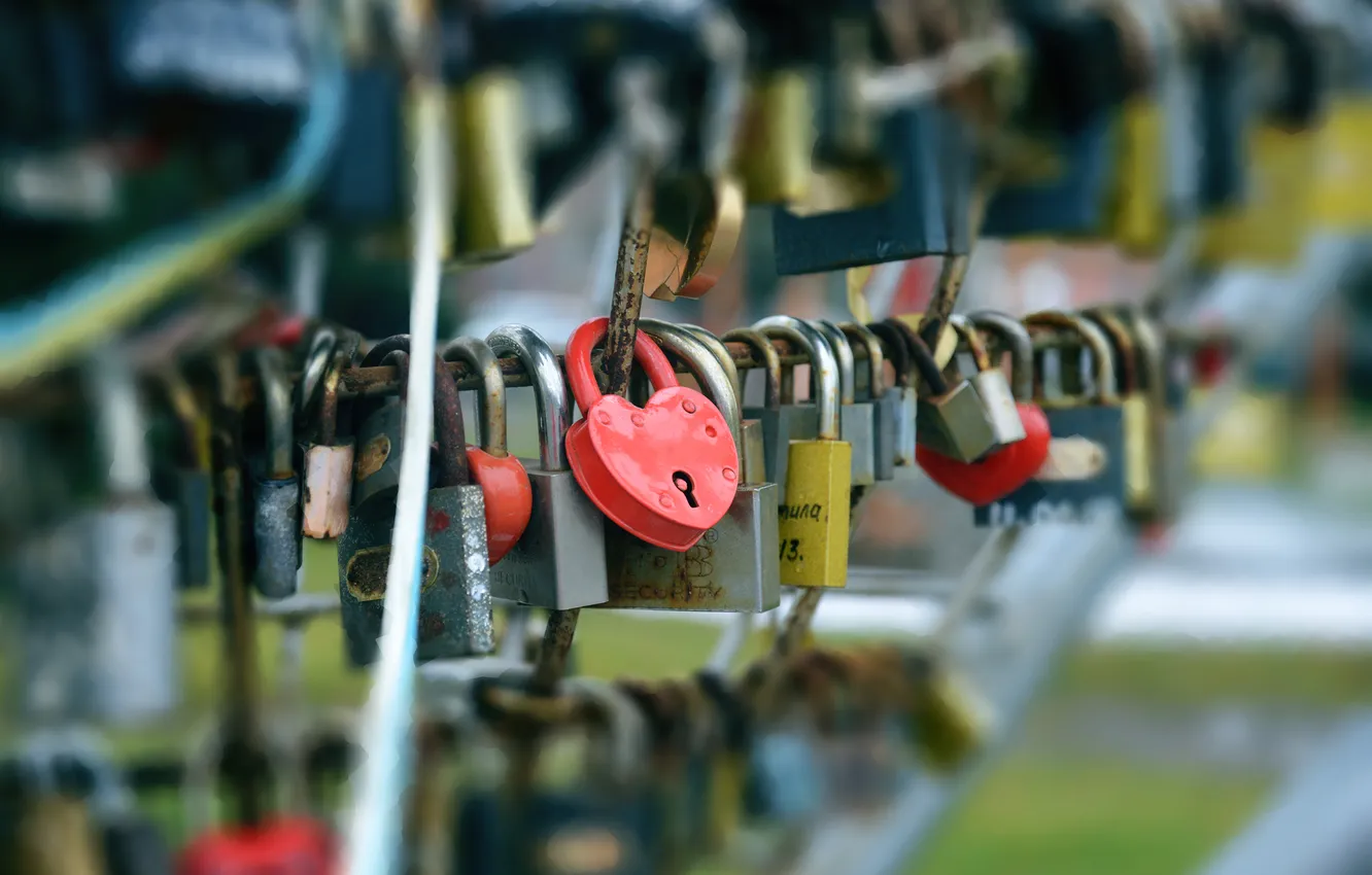 Photo wallpaper castle, heart, feelings, red heart