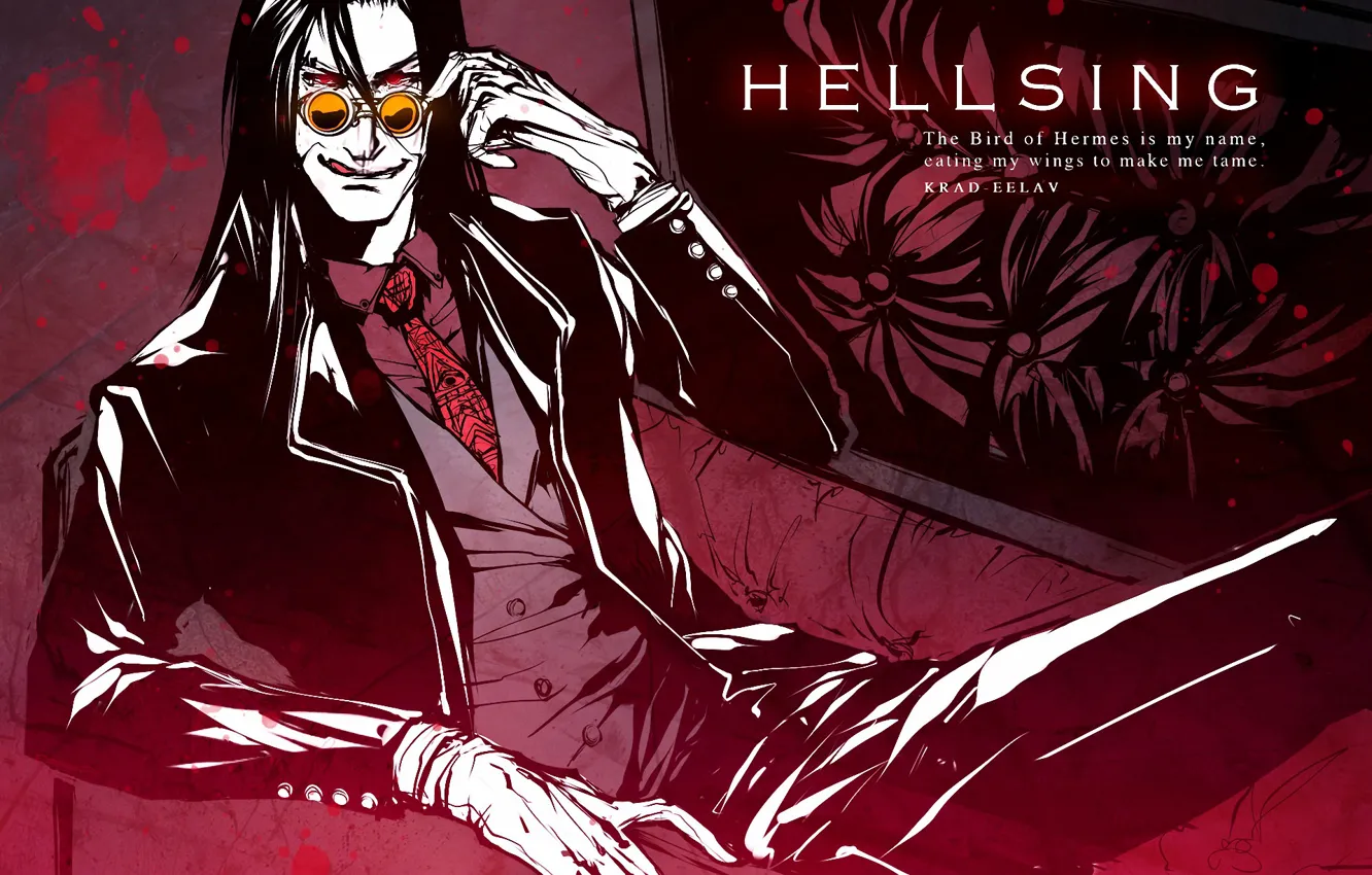 Photo wallpaper man, costume, vampire, Hellsing