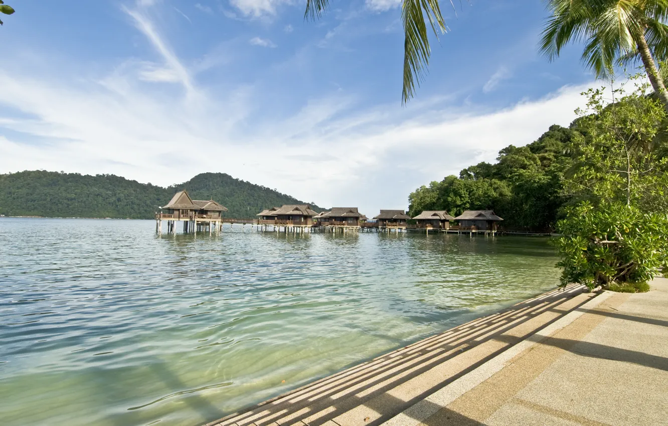 Photo wallpaper tropics, the ocean, resort, Laguna, Bungalow