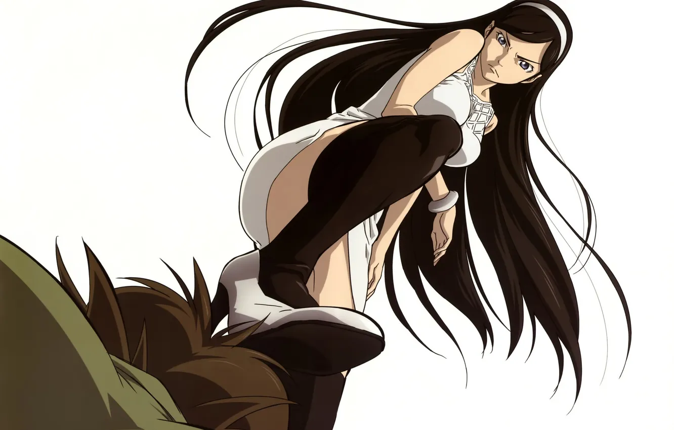 Photo wallpaper girl, man, heels, Seikimatsu Occult Gakuin, kumashiro maya