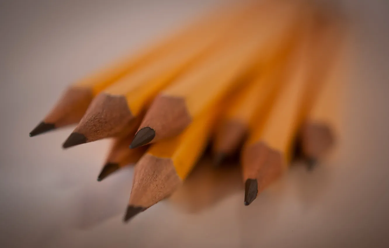 Photo wallpaper macro, background, pencils