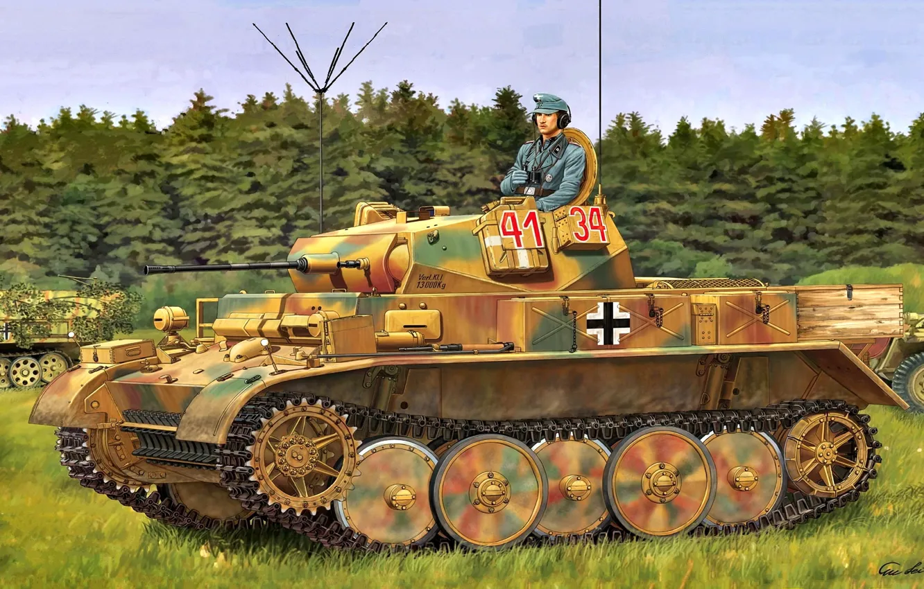 Photo wallpaper light tank, intelligence, panzerwaffe, Lynx, Pz.II, Pz.Kpfw. II Ausf L