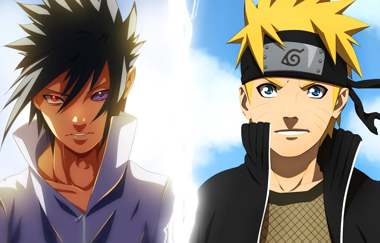 Photo wallpaper guys, Naruto, Naruto, Sasuke Uchiha, naruto Uzumaki