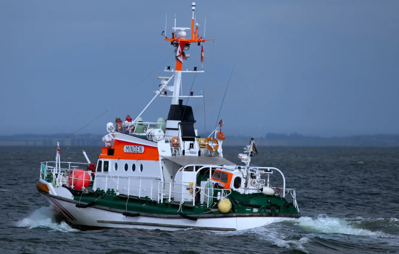 Photo wallpaper Germany, The ship, rescue, Mindon
