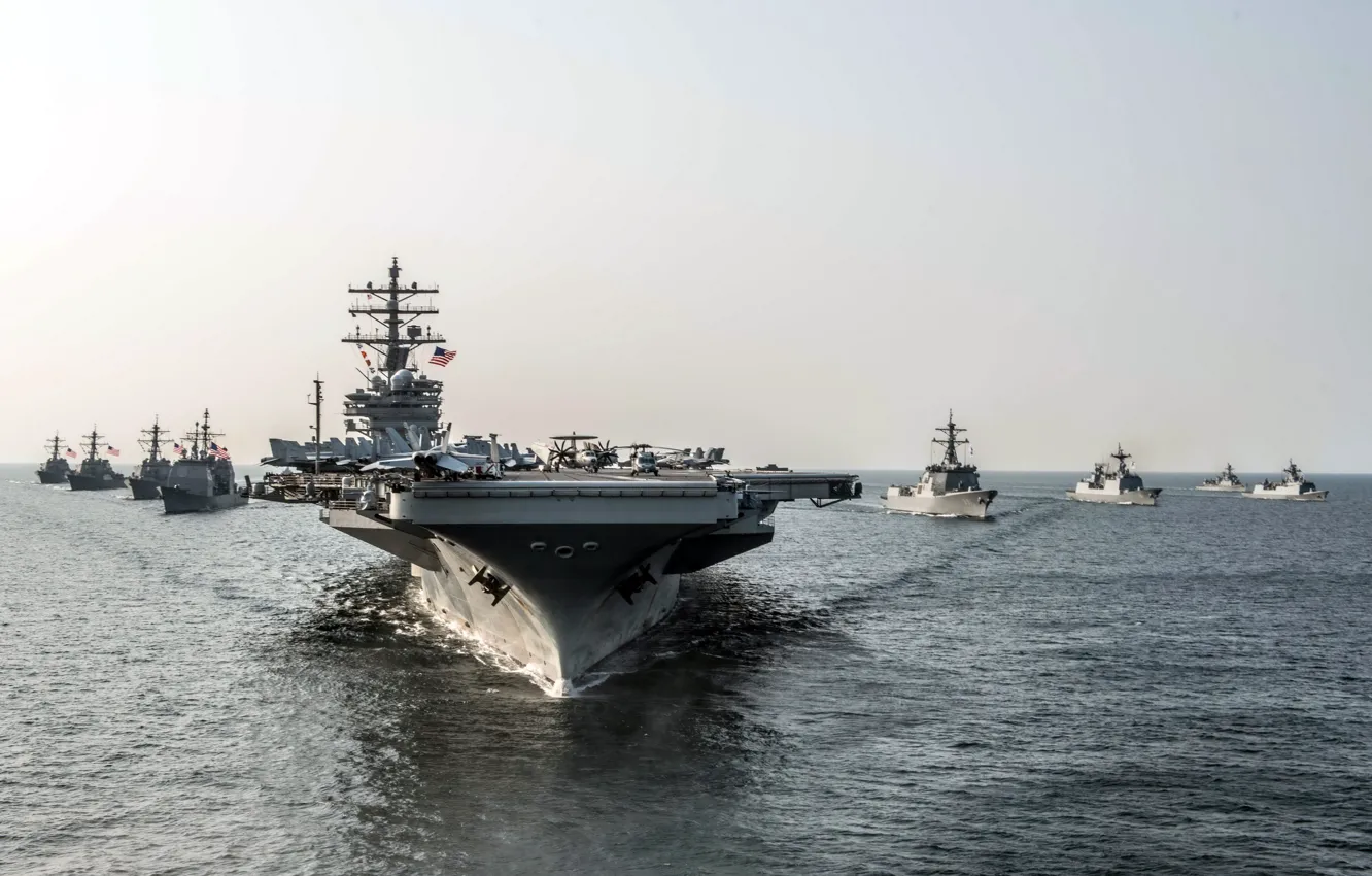 Photo wallpaper weapons, ships, army, USS Ronald Reagan (CVN 76)