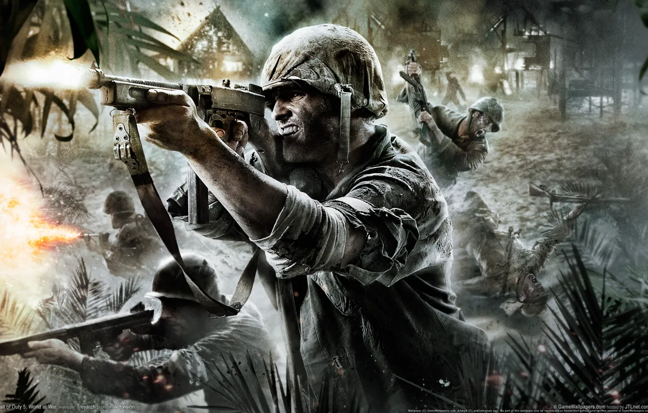 Photo wallpaper death, soldiers, Machine, COD World at War