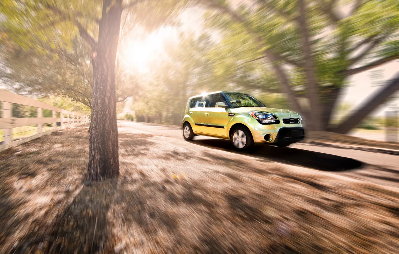 Photo wallpaper road, machine, background