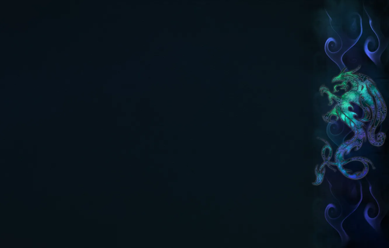 Photo wallpaper lights, pattern, dragon