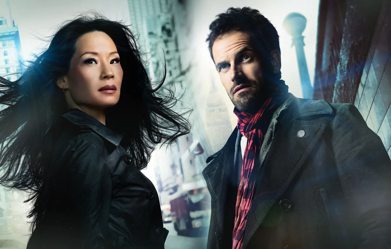 Photo wallpaper the series, detective, poster, crime, Johnny Lee Miller, Lucy Liu, Elementary, Elementary