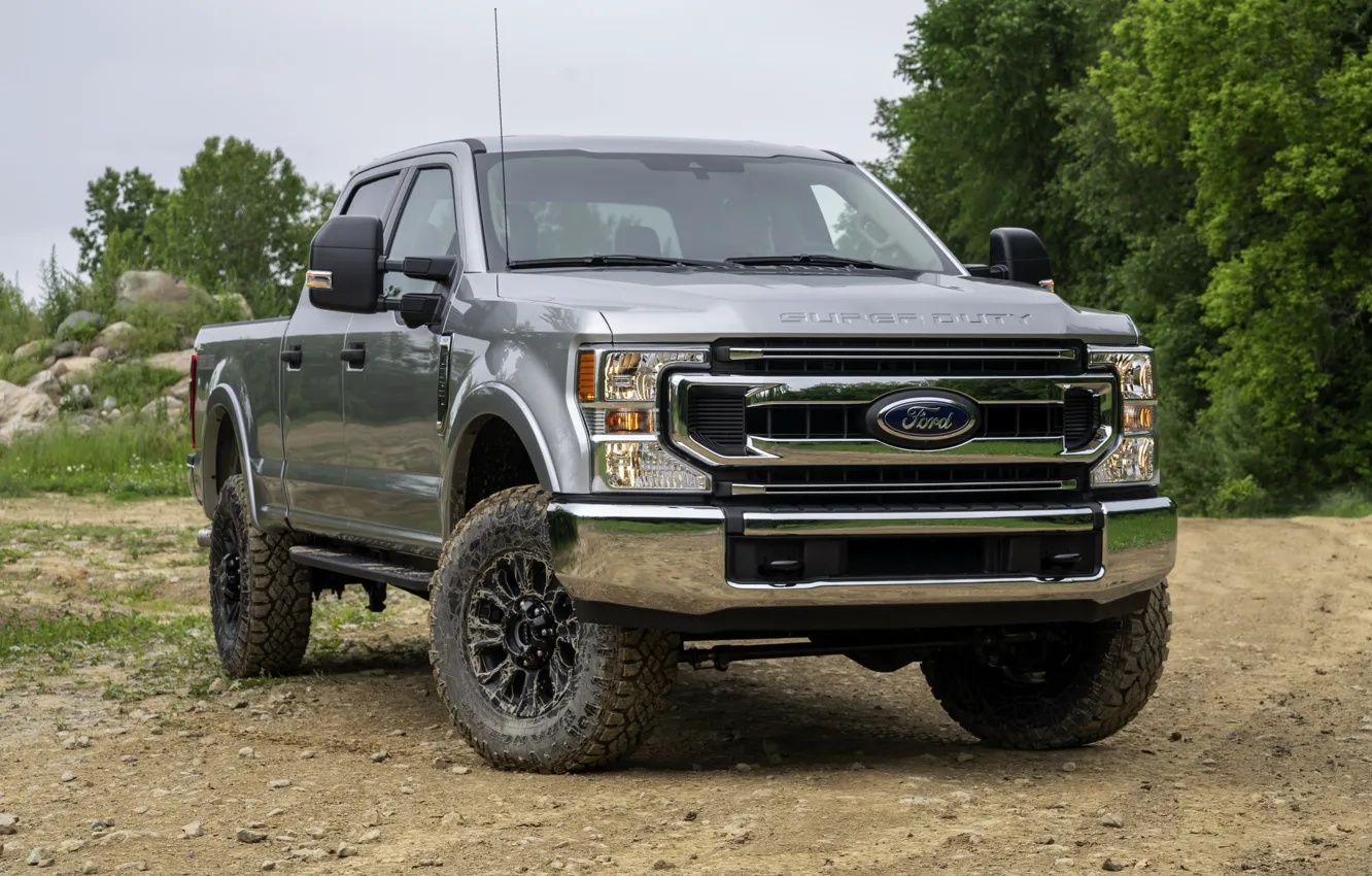 Photo wallpaper grey, Ford, front, pickup, Super Duty, F-350, Tremor, 2020