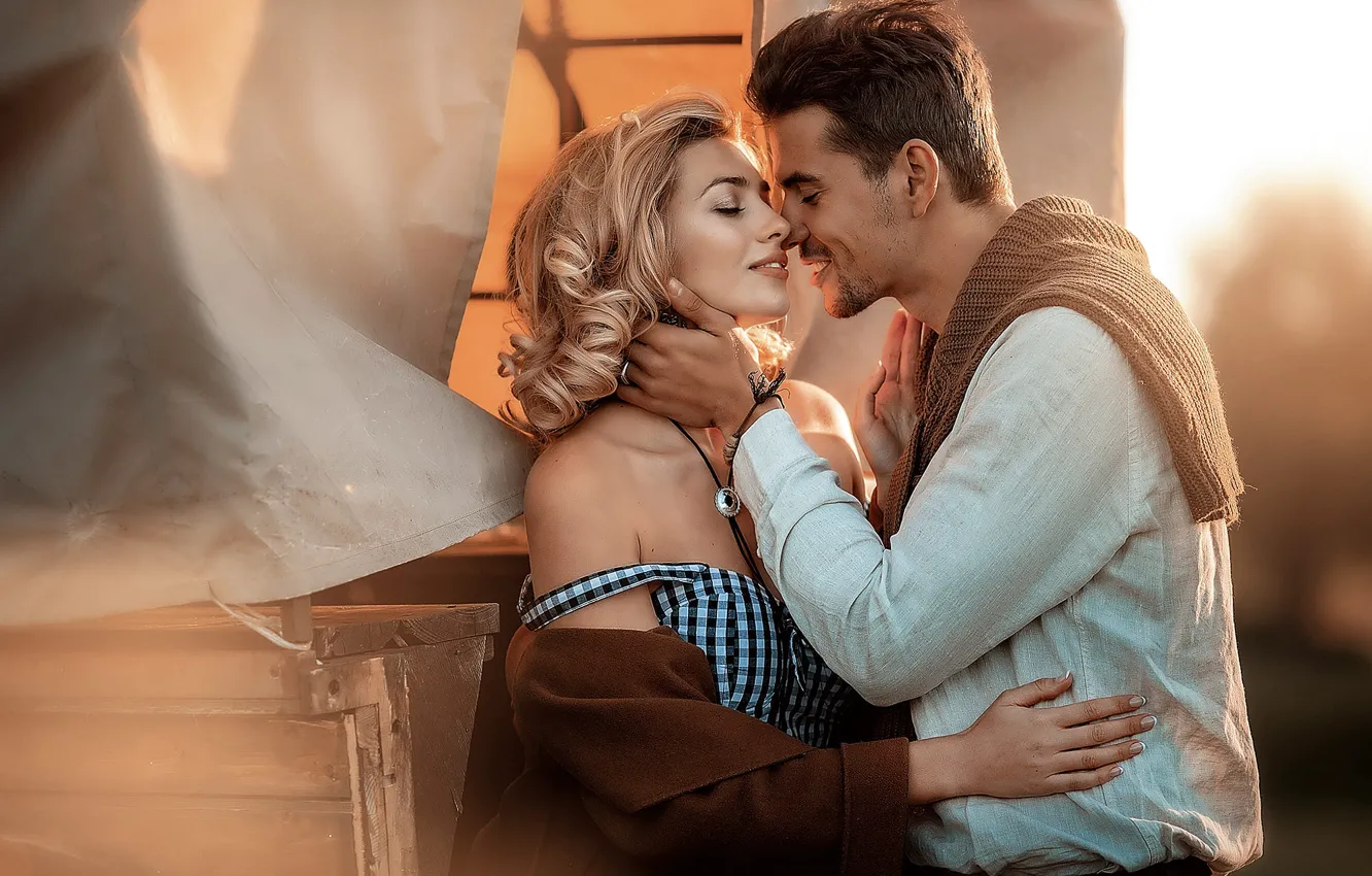 Photo wallpaper girl, romance, pair, male, lovers, Irina Nedyalkova