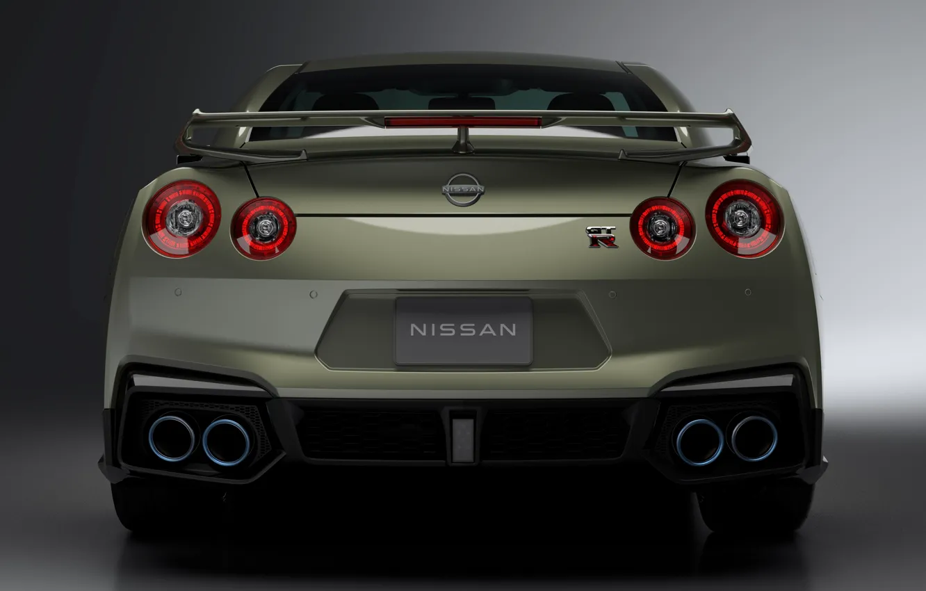 Photo wallpaper Nissan, GT-R, R35, rear view, 2023, Nissan GT-R Premium Edition T-spec