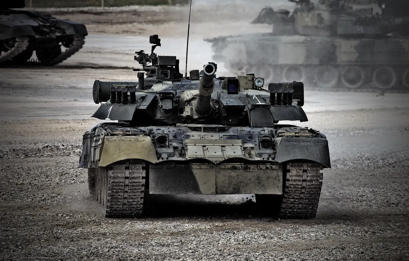 Photo wallpaper MBT, T-80, Russian tank, Object 219АС