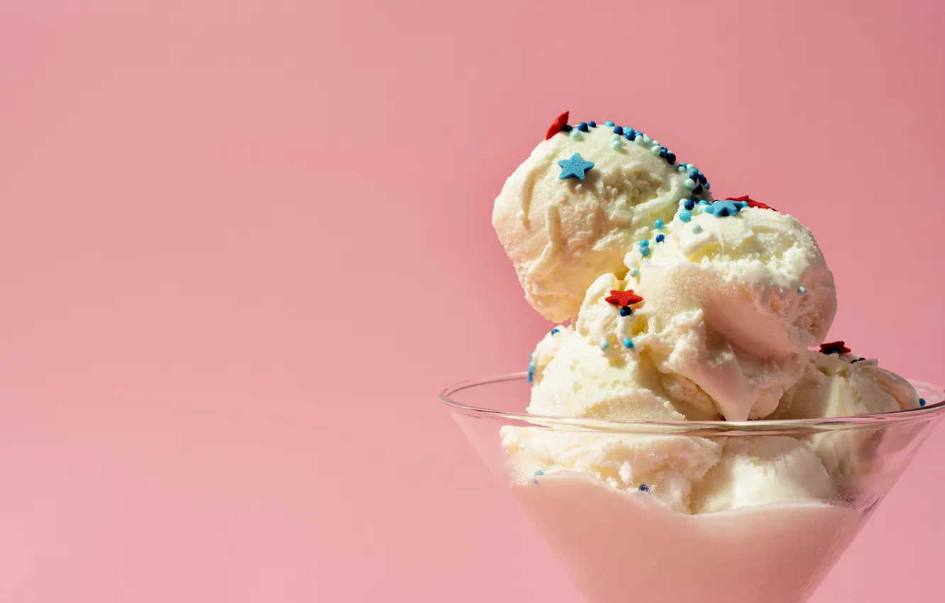 Photo wallpaper glass, cup, ice-cream, delicious