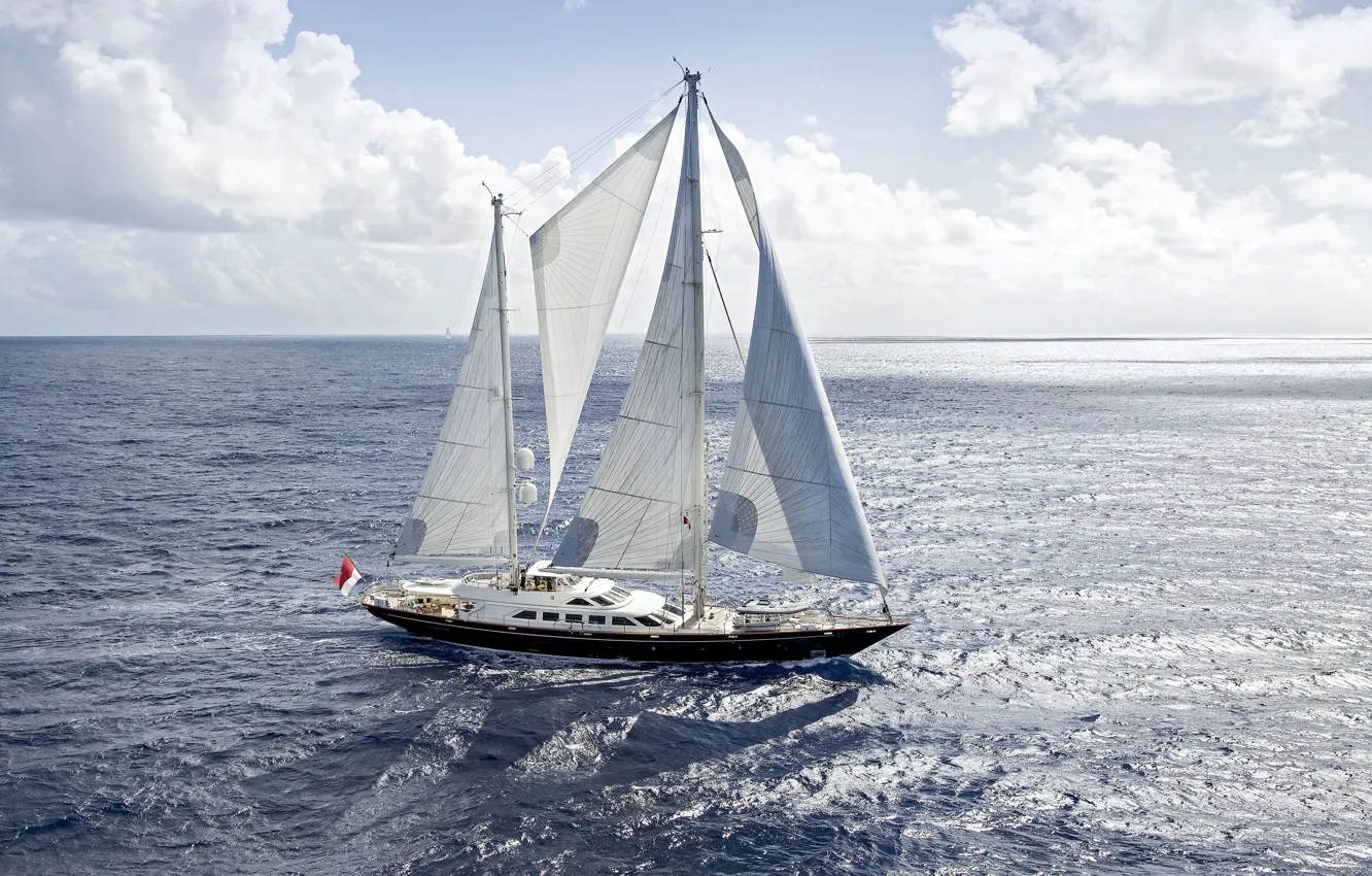 Photo wallpaper sea, sail, Superyacht, ellen's yacht, ELLEN superyacht