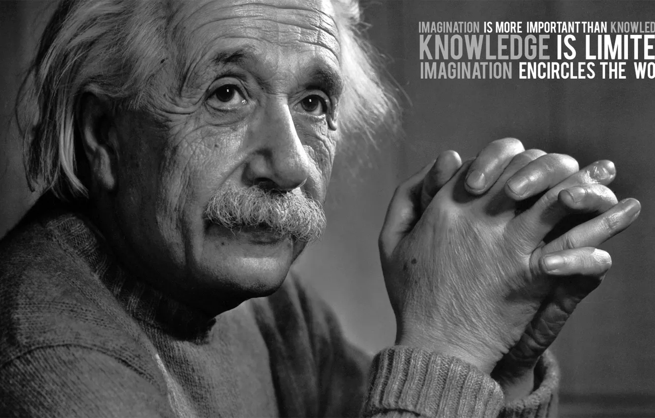 Photo wallpaper thoughts, quote, Einstein