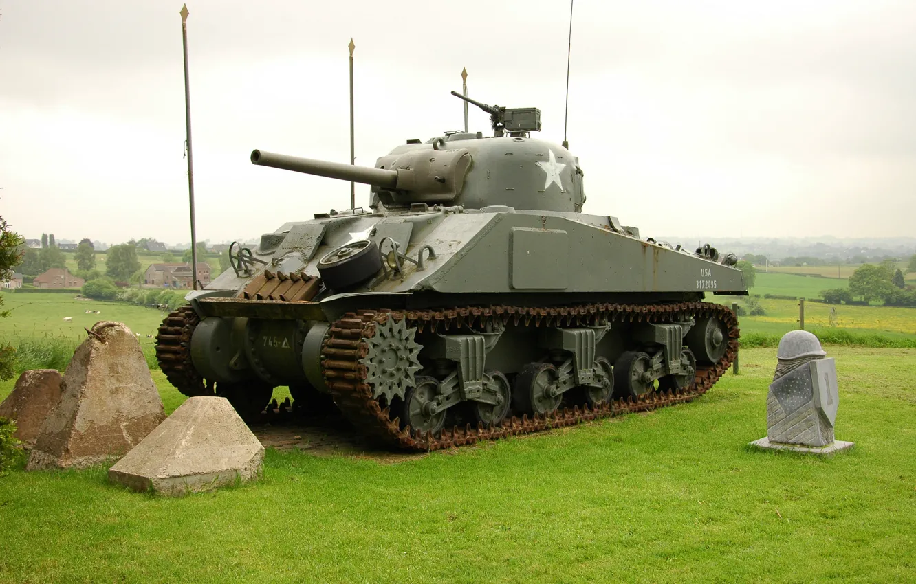 Photo wallpaper war, tank, average, M4 Sherman, period, world, Second, "Sherman"