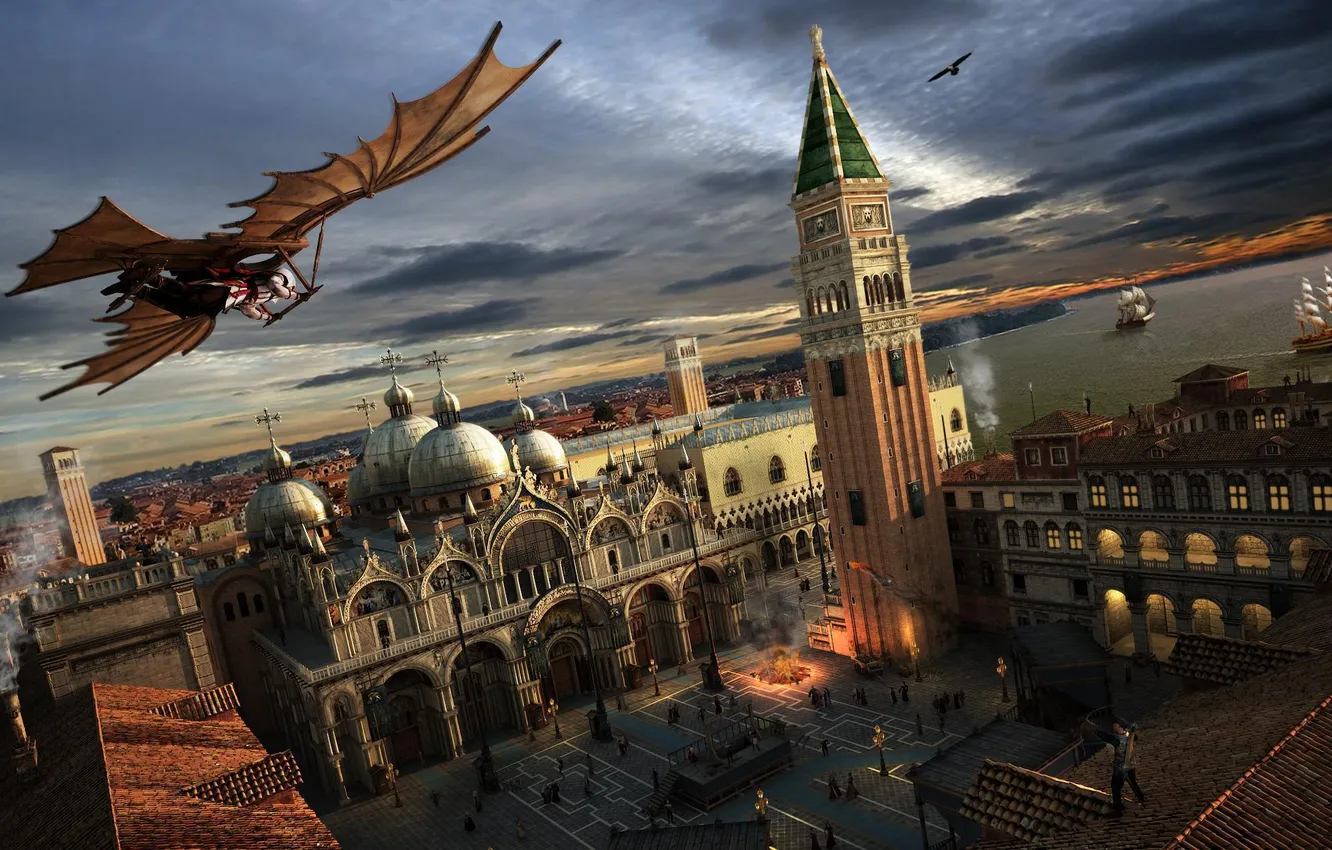 Photo wallpaper Italy, Venice, Venice, assassins creed 2, 3DSMAX