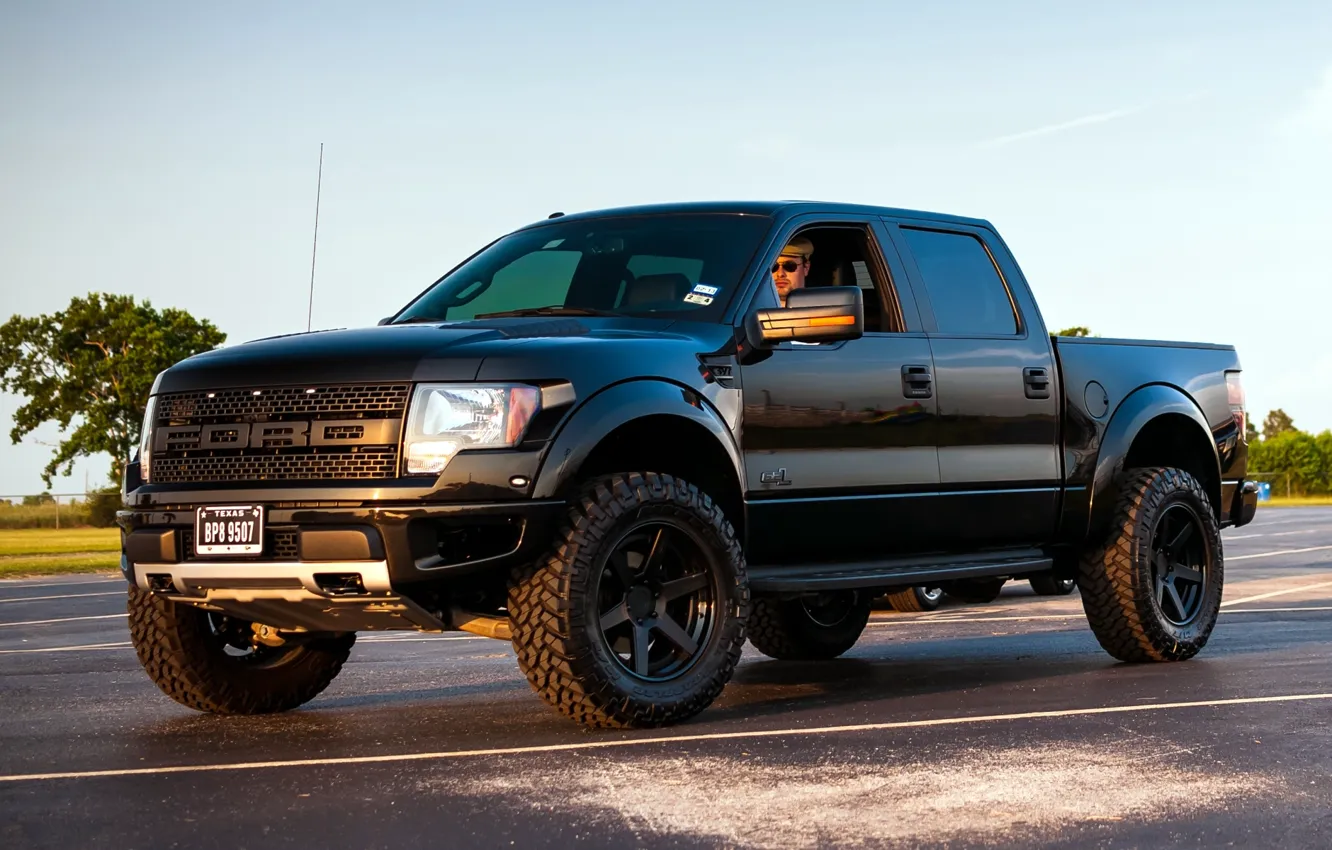 Photo wallpaper the sky, black, tuning, Ford, Ford, Raptor, pickup, tuning