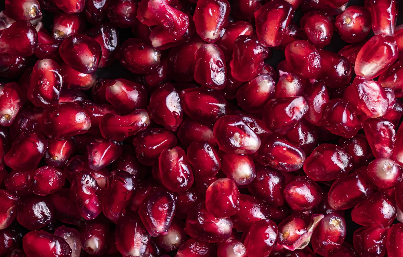 Photo wallpaper a lot, garnet, pomegranate grains