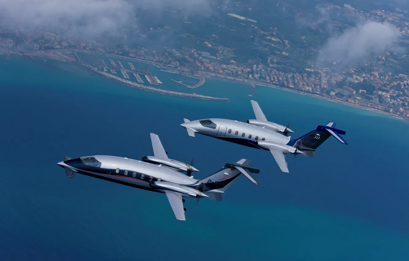 Photo wallpaper Business Jet, made in ITALY, Piaggio P-180 Avanti II