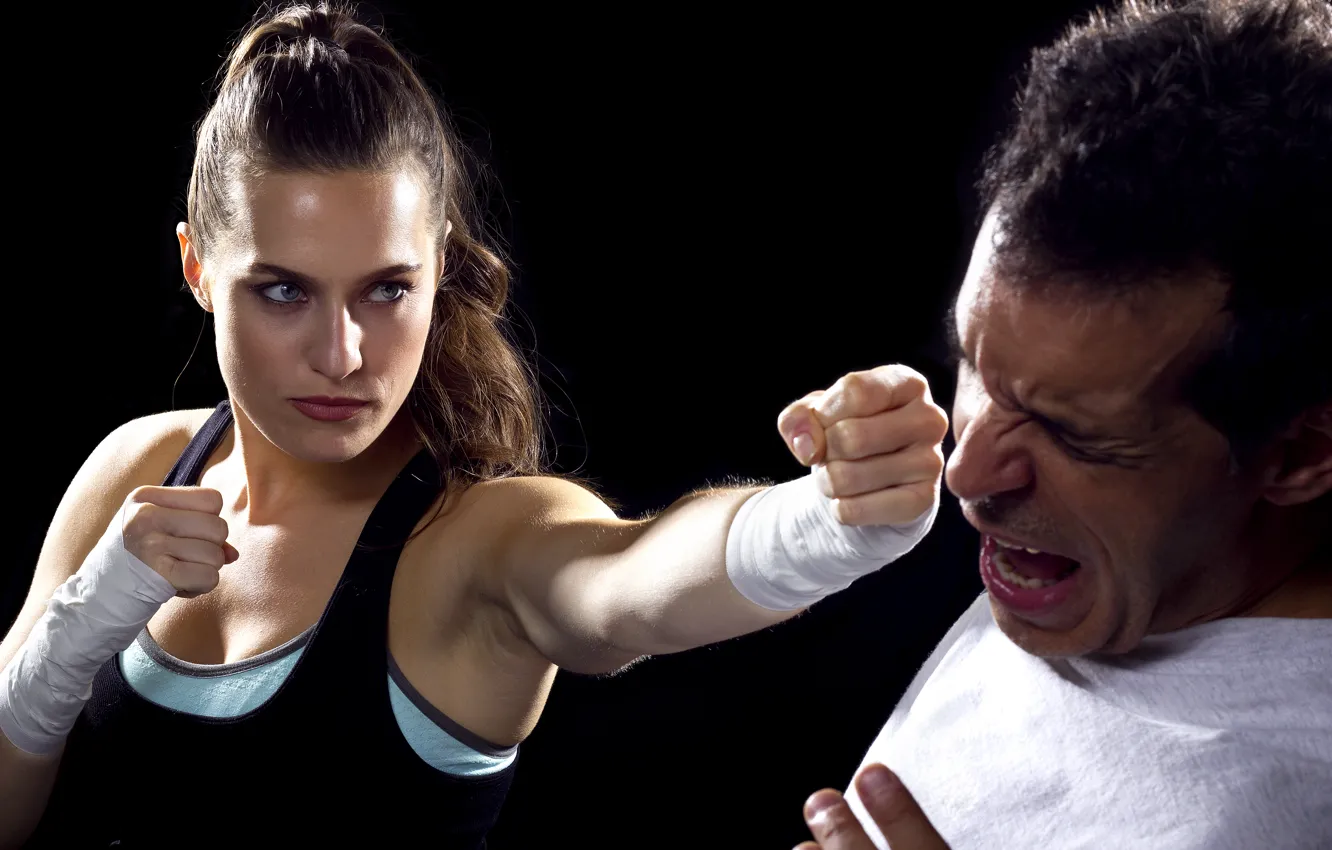 Photo wallpaper punch, training, self defense