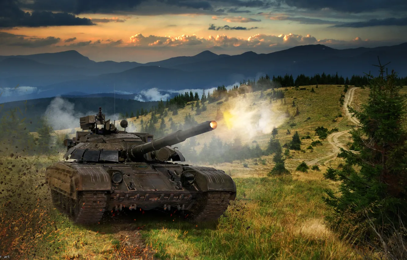 Photo wallpaper weapons, the game, tank, weapon, art, tank, T-64, The Armata Project