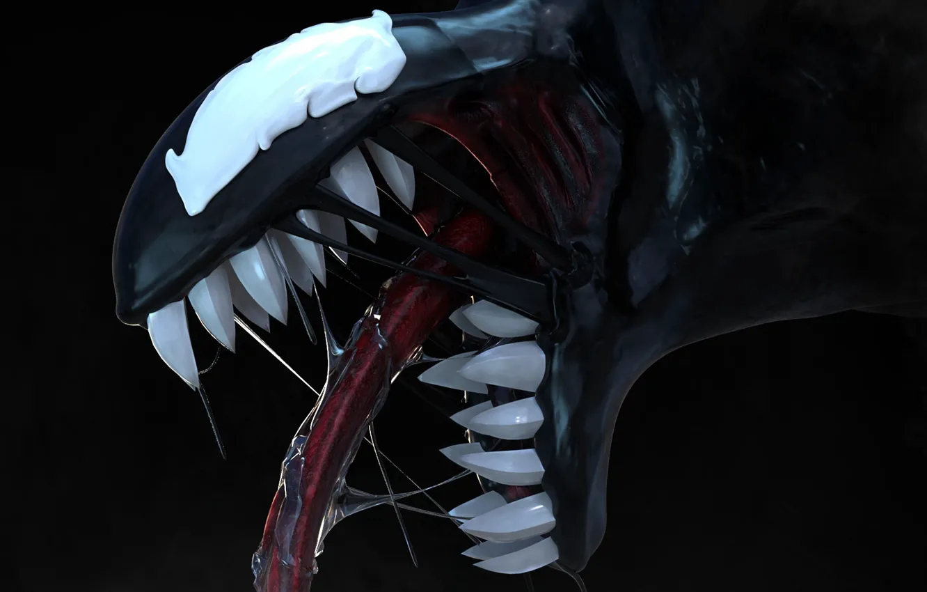 Photo wallpaper teeth, Venom, Venom, symbiote