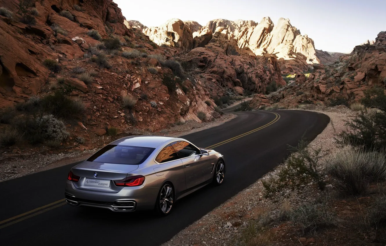 Photo wallpaper Concept, Road, BMW, The concept, BMW, Car, Coupe, 4 Series